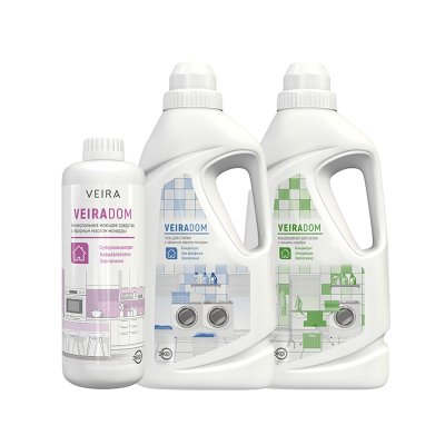 Набор «Здоровый дом» — универсальное моющее средство + гель для стирки + кондиционер с ионами серебра
